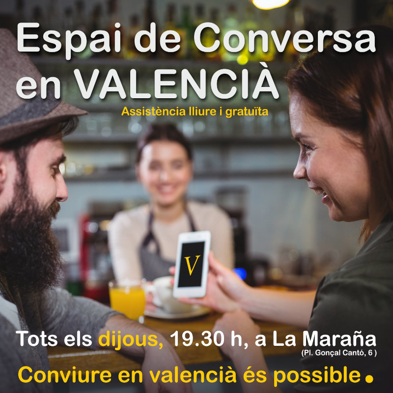 Cartell Espai de conversa en valencià