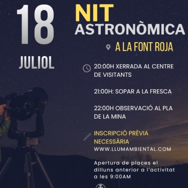 Cartell  nit astronòmica explicació detallada en la notícia
