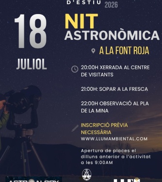 Cartell  nit astronòmica explicació detallada en la noticia