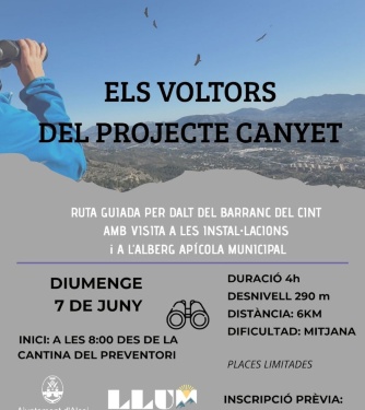Cartell visita guiada voltors explicació detallada en la notícia