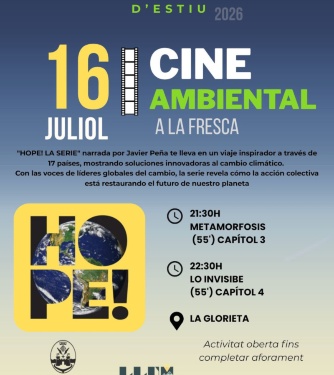 Cartell cine ambiental 16 de juliol explicació detallada en noticia