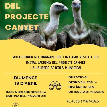 Cartell visita guiada Projecte Canyet explicació detallada en la noticia