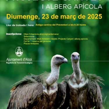 Cartell visita projecte Canyet i alberg apícola explicació detallada en la noticia