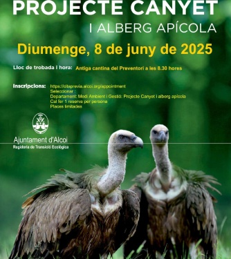 Cartell visita projecte Canyet i alberg apícola explicació detallada en la noticia