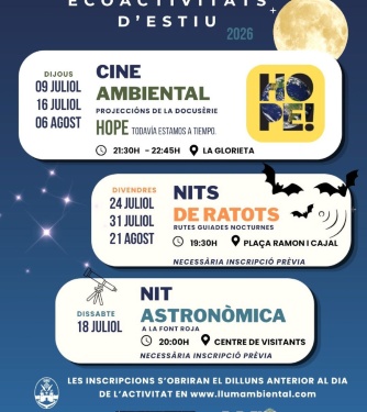 Cartell activitats estiu explicació detallada en la noticia