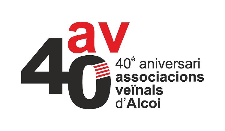 Logo 40 aniversari associacions veïnals d'Alcoi