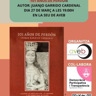 Cartell presentació llibre "101 años de perdón"