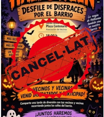 Cartell cancel·lat Halloween AV Santa Rosa