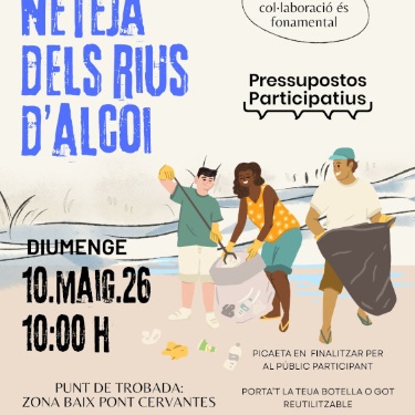 Cartell activitat neteja dels rius d’Alcoi