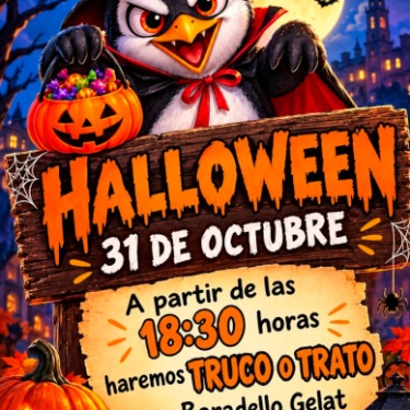 Cartel celebración Halloween AV Baradello