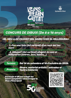 Cartel concurso pintura 50 aniversario AAVV|Cartell concurs pintura 50 Aniversari AV Cartel concurso pintura 50 aniversario AAVV|Cartell concurs pintura 50 Aniversari AV
