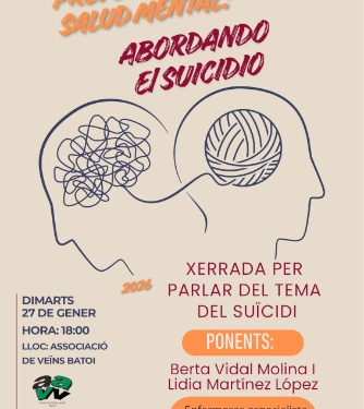 Cartell xarrada prevenció en salut mental