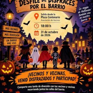 Cartel celebración Halloween AV Santa Rosa