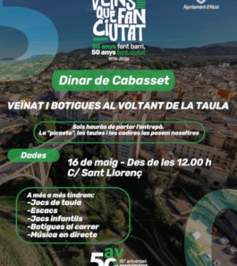 Cartell Dinar Cabasset 50 aniversari AV