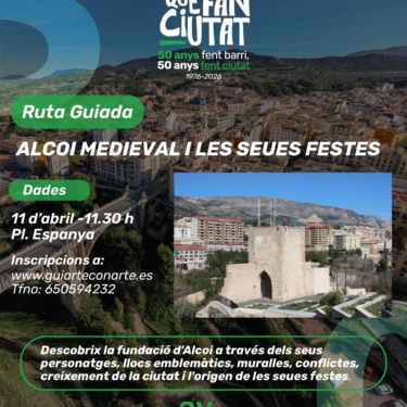 Cartel ruta guiada Alcoi Medieval 11.04.26