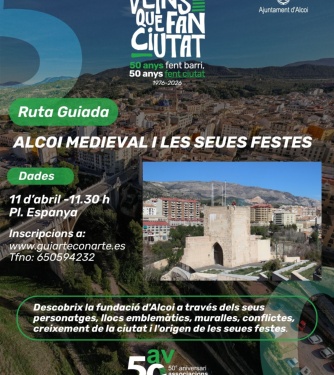 Cartell ruta guiada Alcoi Medieval 11.04.26
