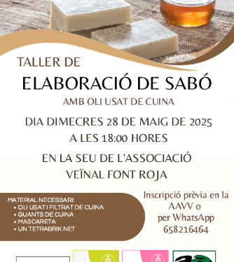 Cartell taller elaboració de sabó