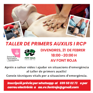 Cartell Taller de primers auxilis