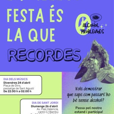 Cartell del punt informatiu de prevenció d'addiccions