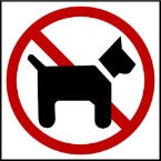 Señal de prohibido perros