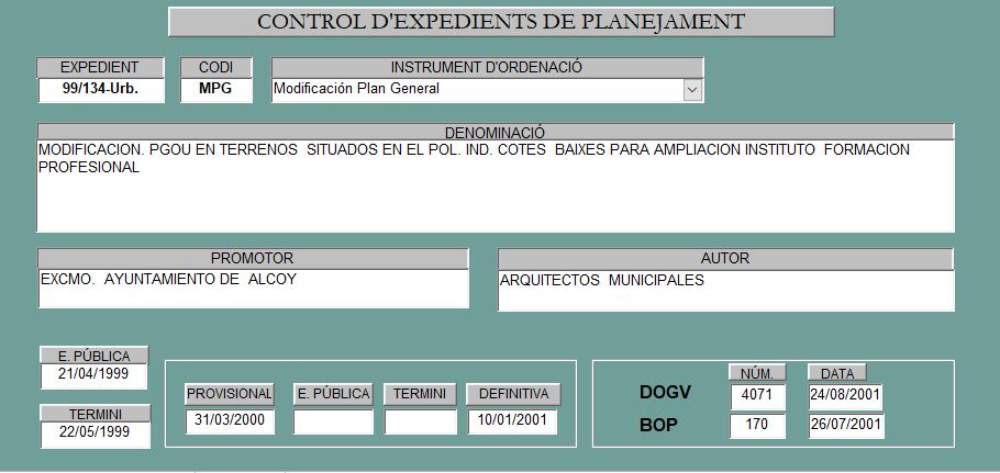 Captura 30 Modificacion PGOU terrenos Pol. Ind. C. Baixes  ampliación IFP