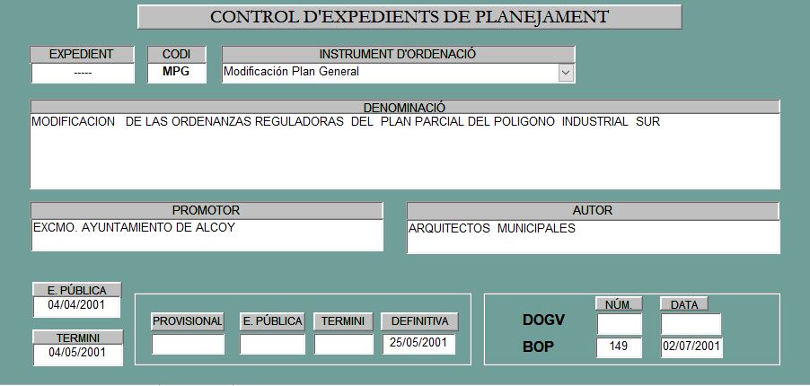 Captura 32 Modificación Ordenanzas reguladoras PP del Pol. Ind. Sur