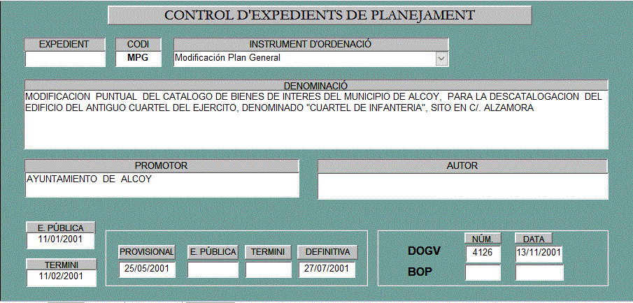 Captura 34  Modificación PGOU catalogo bienes interes  edificio antiguo cuartel infanteria en c. Alzamora