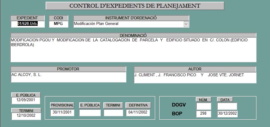 Captura 40 Modificación PGOU catalogación parcela y edificio c. Colon Iberdrola