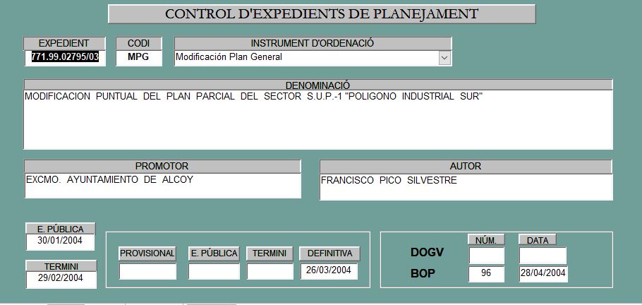 Captura 48 Modificación Puntual del PP sector 1 poligono industrial Sur