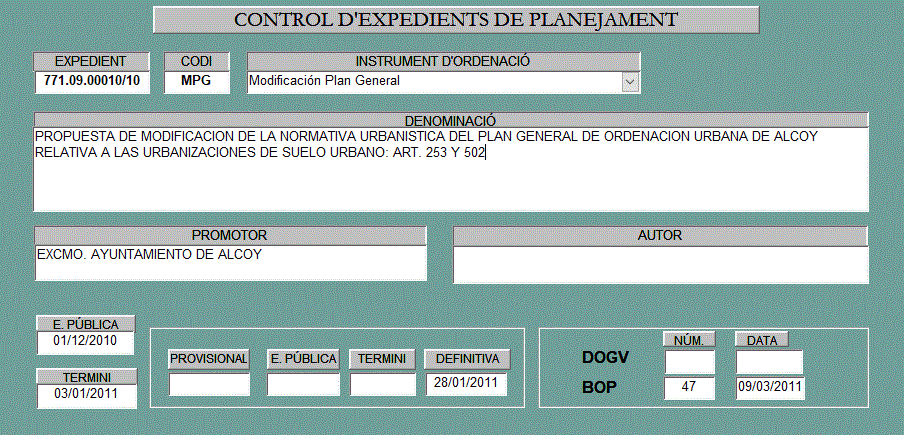 Captura 83 Propuesta de Modificación de la normativa urbanistica PGOU relativa urbanizaciones  art. 253 y 502