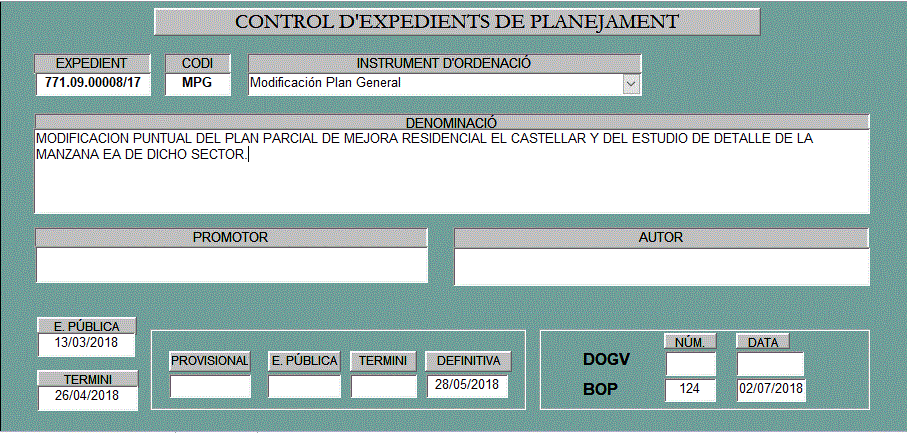 Captura 90 Modificación Puntual del Plan Parcial de Mejora Residencial El Castellar y del Estudio de Detalle del EA de dicho sector