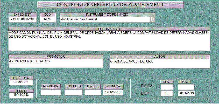 Captura 92 Modificación puntual PGOU sobre compatibilidad determinadas clases uso dotacional con uso industrial (descripción detallada a continuación)