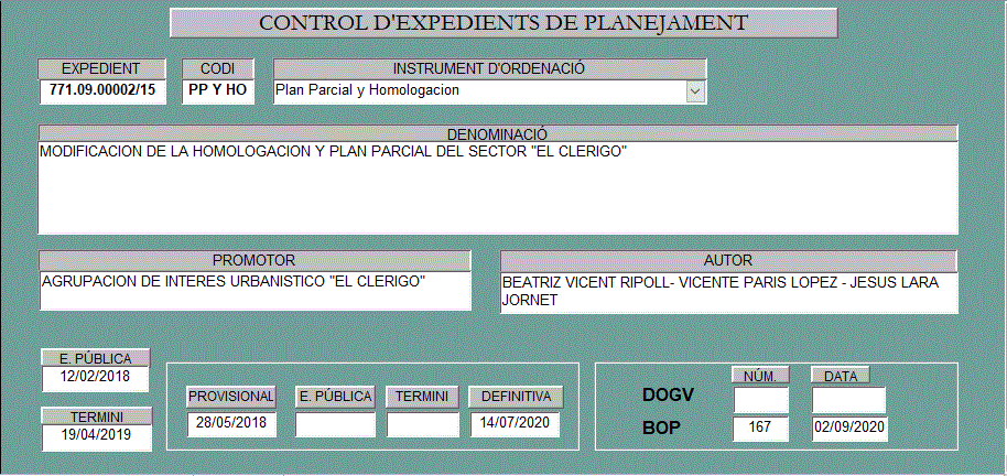 Captura 94 Modificación de la homologación y Plan Parcial El Clerigo