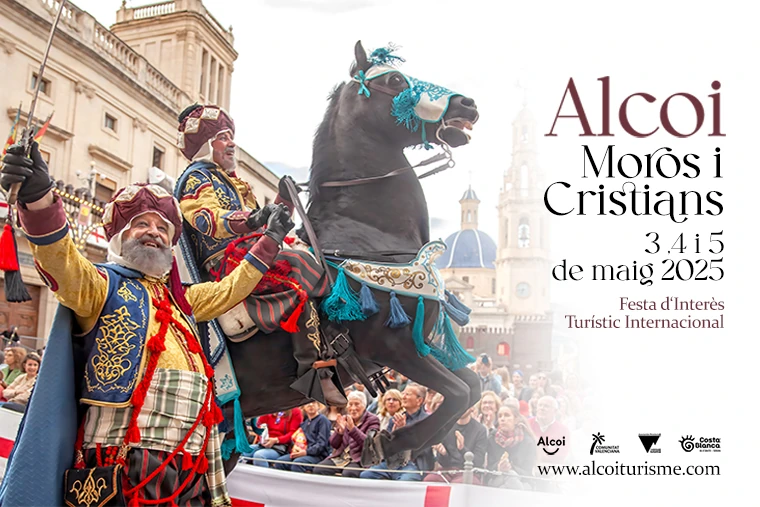 Alcoy. Moros y cristianos. 3, 4 y 5 de mayo 2025. Fiesta de Interés Turístico Internacional