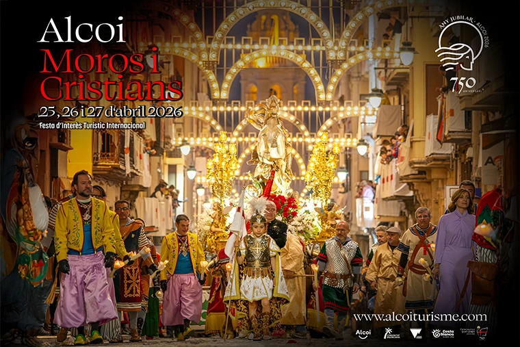 Alcoi. Moros i cristians. 25, 26 i 27 d'abril 2026. Festa d'Interès Turístic Internacional.www.alcoiturisme.com