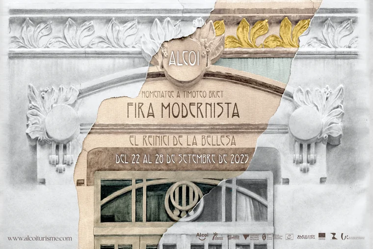 Alcoi. Homenatge a Timoteo Briet. Fira  modernista. El reinici de la bellesa. Del 22 al 28 de setembre de 2025. www.alcoiturisme.com