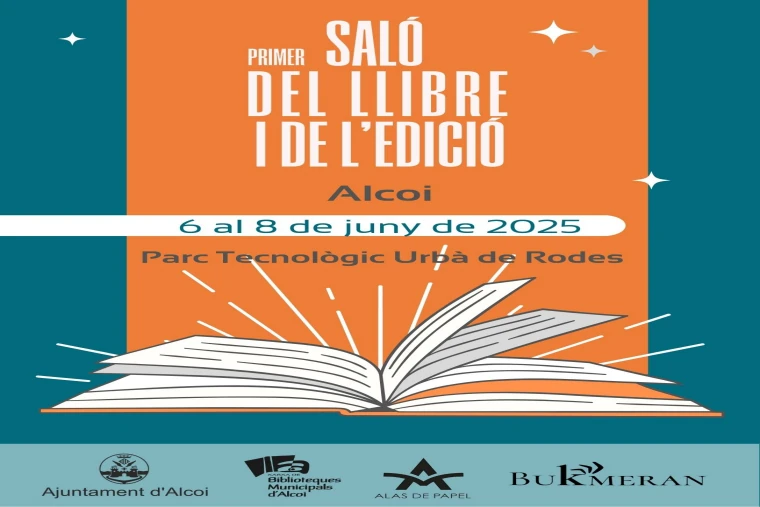 Primer saló del llibre i de l'edició. Alcoi. 6 al 8 de juny de 2025. Parc Tecnològic Urbà de Rodes