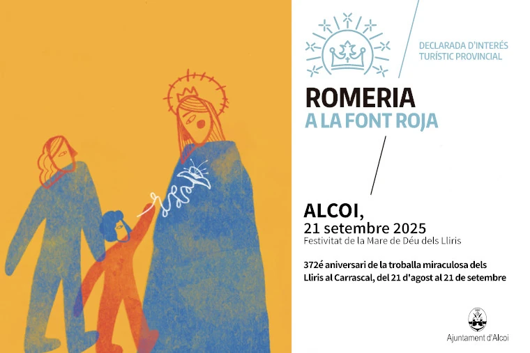 Romeria a la Font Roja. Declarada d'interès turístic provincial. Alcoi, 21 setembre 2025. Festivitat de la Mare de Déu dels Lliris.