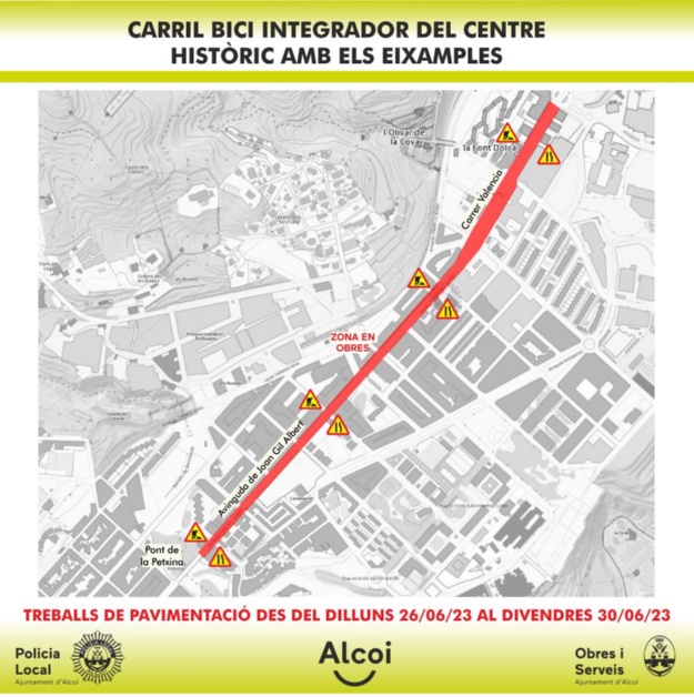 Plànol del asfaltatge explicat en la notícia