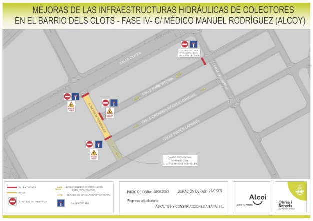 Plànol dels carrers afectats