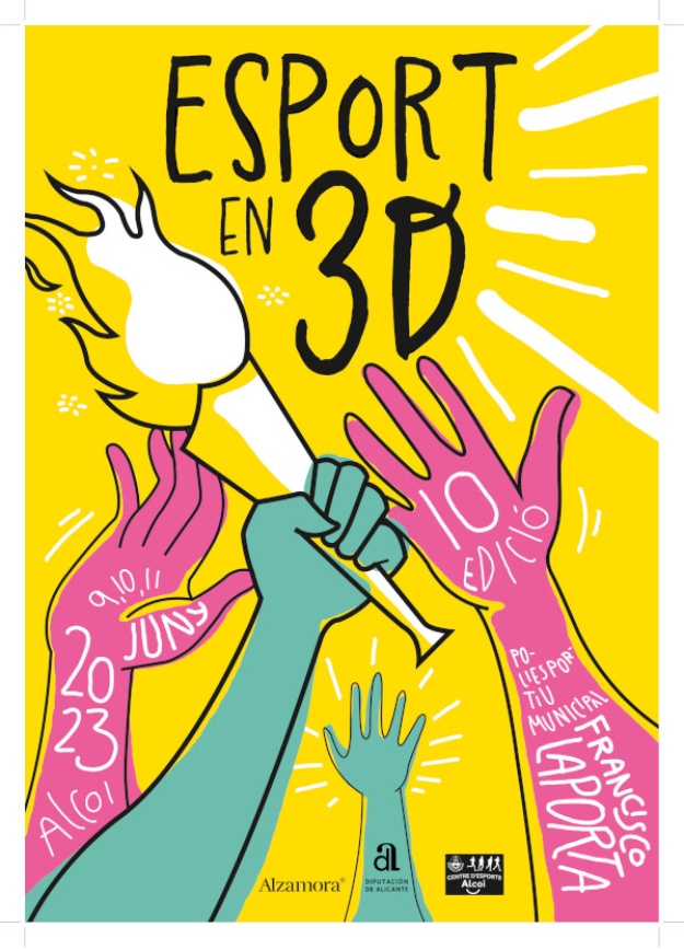 Cartel anunciador esport en 3 D