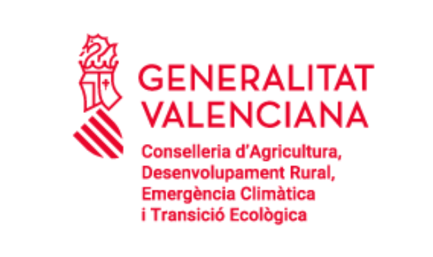 Logotip: Generalitat Valenciana. Conselleria d'Agricultura, Desenvolupament Rural, Emergència Climàtica i Transició Ecològica