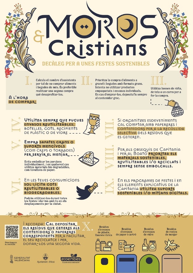 Cartell: Decàleg per a unes festes sostenibles
