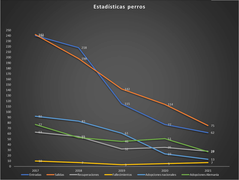 Gráfica perros abandonados