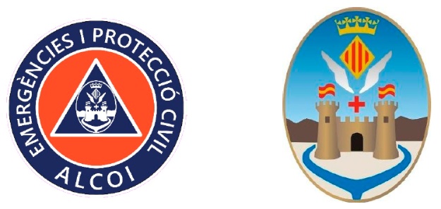 Logotips de l'ajuntament i de protecció civil