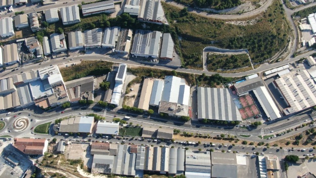 Fotografia aèrea del polígon de La Beniata