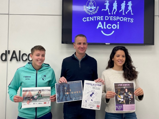 Presentación en rueda de prensa de las actividades deportivas para el 8 de marzo de 2023