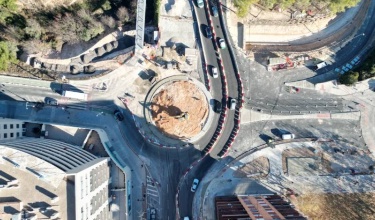 Imagen aérea rotonda norte Alcoy