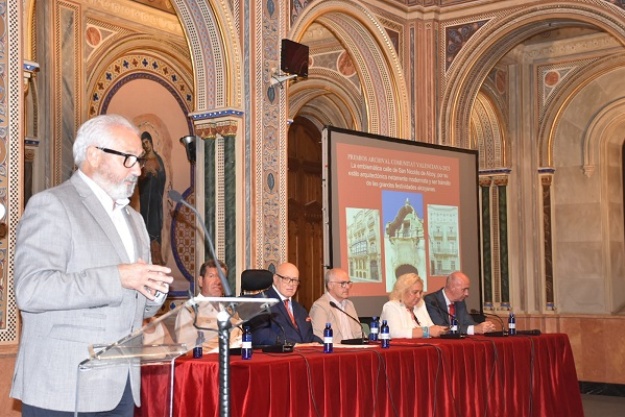 El concejal de Patrimonio, Ignacio Trelis, durante el acto de entrega del premio