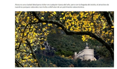 Captura de pantalla del artículo sobre Alcoy